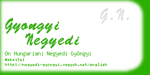 gyongyi negyedi business card