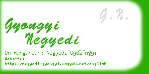 gyongyi negyedi business card